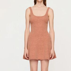 CLEA MAGGIE BOUCLE MINI DRESS in salmon S NWT